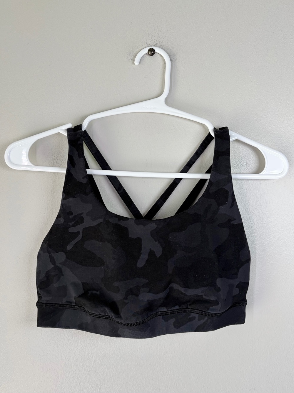 Lululemon Energy Strappy Sports Bra in Incognito Camo Multi Grey